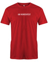 Männer Tshirt mit Wunschtext. Minimalistisches Design. Rot