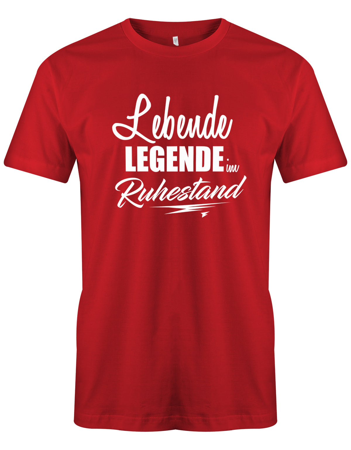 bedrucktes_t-shirt_shirt_mit_druck_lebende_legende_im_ruhestand_bedrucktes_tshirt_rente_rentner_Shirt_Spruch_lustiges_shirt_rot