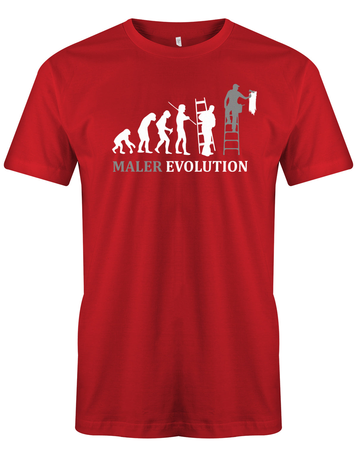 Maler und Lackierer Shirt - Maler Evolution Rot