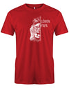 Löwen Papa Shirt Design - Löwenpapa Rot