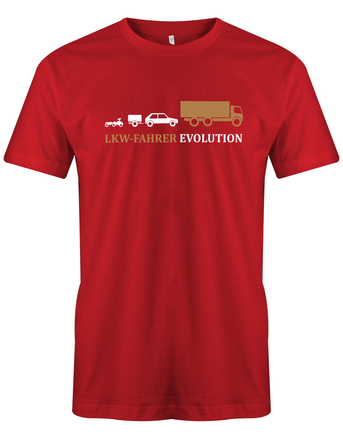 Lkw-Fahrer Shirt - Lkw-Fahrer Evolution Rot