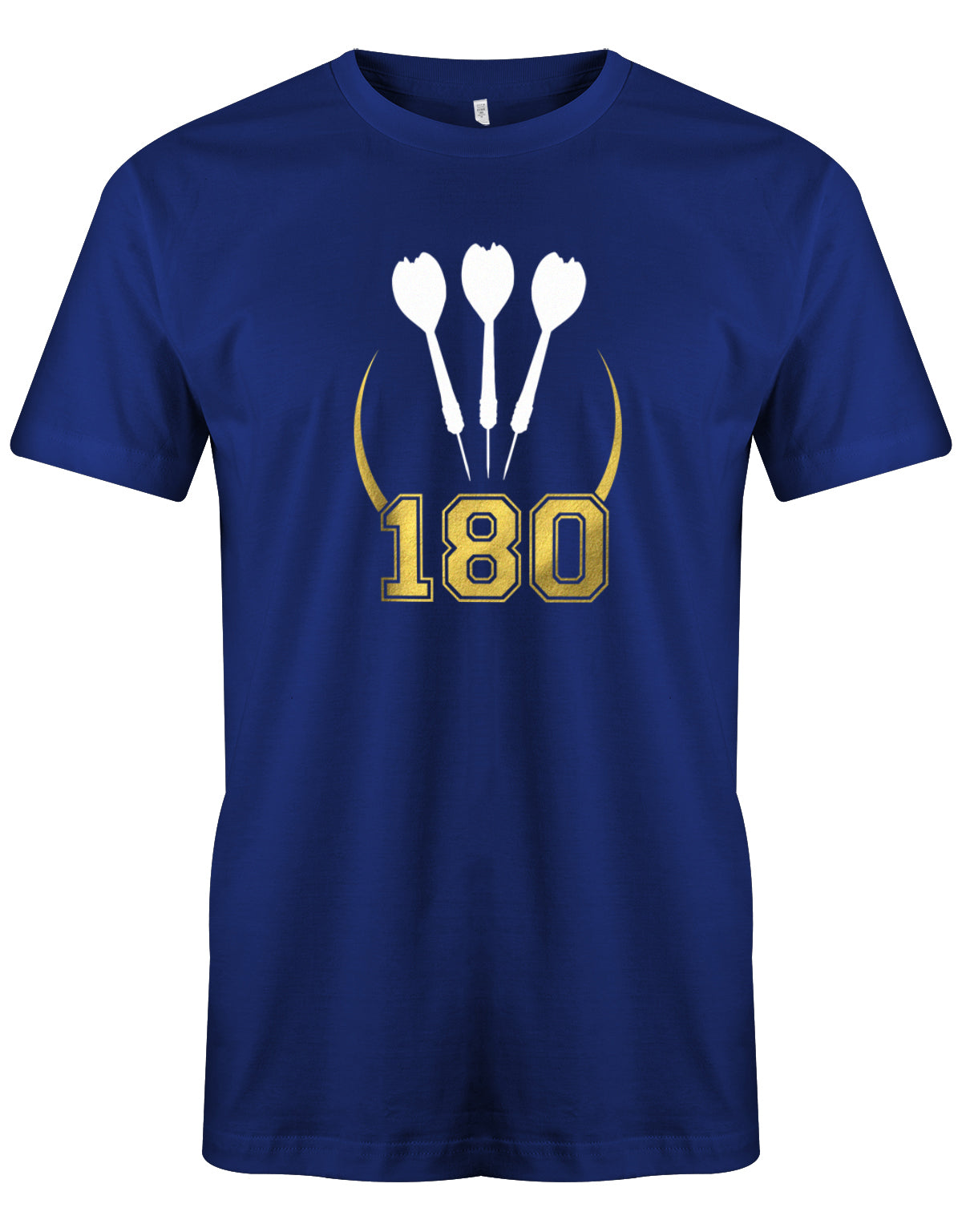 Dart Shirt - 180 Punkte Dartpfeile Männer Royalblau
