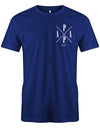 Papa Shirt Minimal seit Dein Wunschjahr personalisiert mit Geburtsjahr vom Kind myShirtStore Royalblau