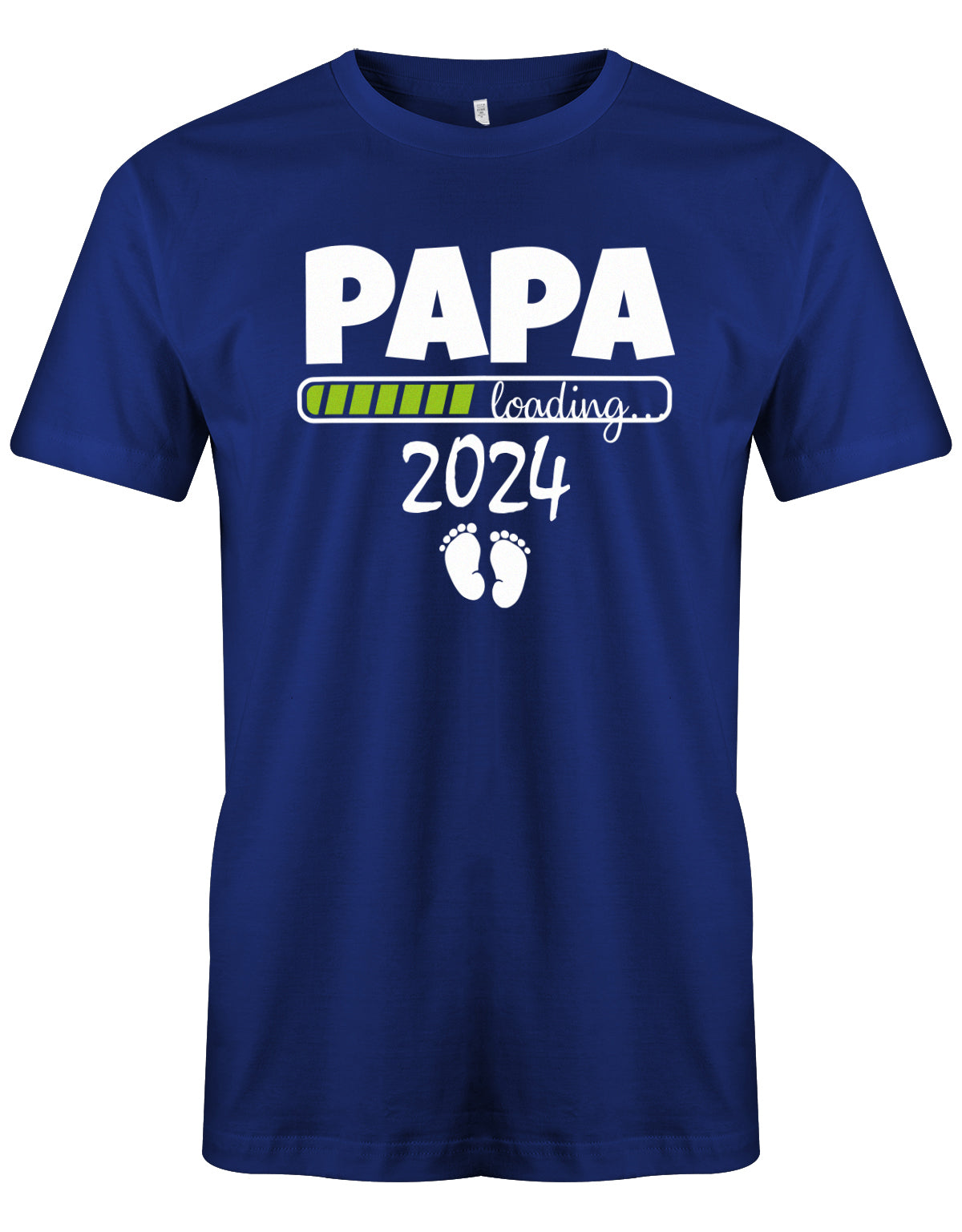 Papa Loading 2024 - Werdender Papa Shirt Herren Royalblau