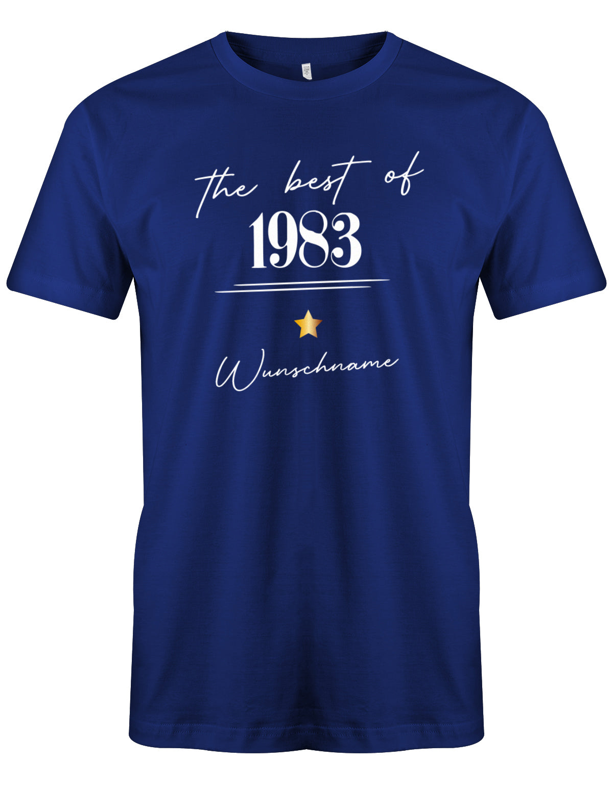 The best of 1983 Minimal mit Stern personalisiert mit Name - T-Shirt 40 Geburtstag Männer myShirtStore Royalblau
