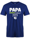 Papa loading 2023 - Geburt - Werdender Papa Shirt Herren Royalblau