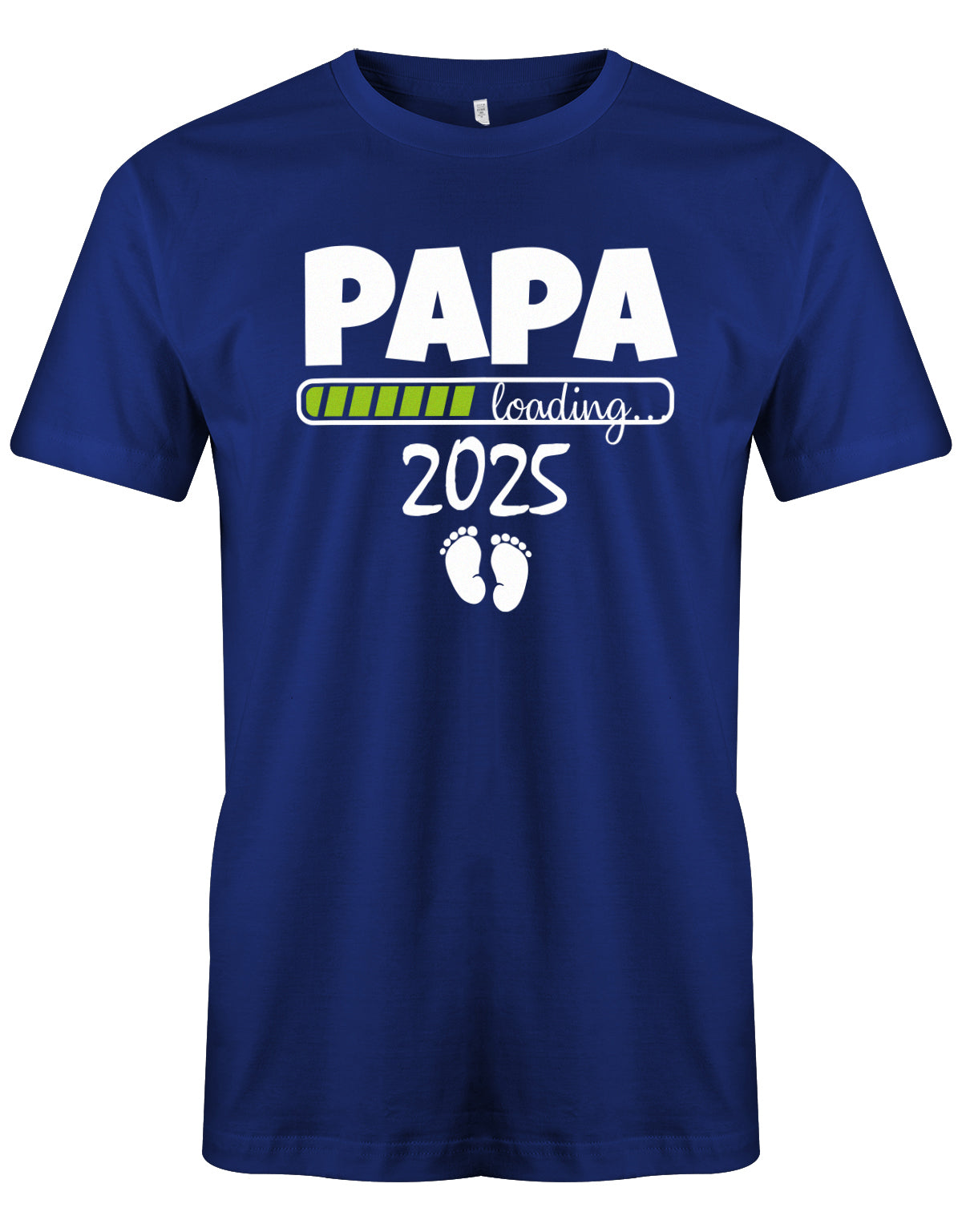 Papa Loading 2025 - Werdender Papa Shirt Herren Royalblau