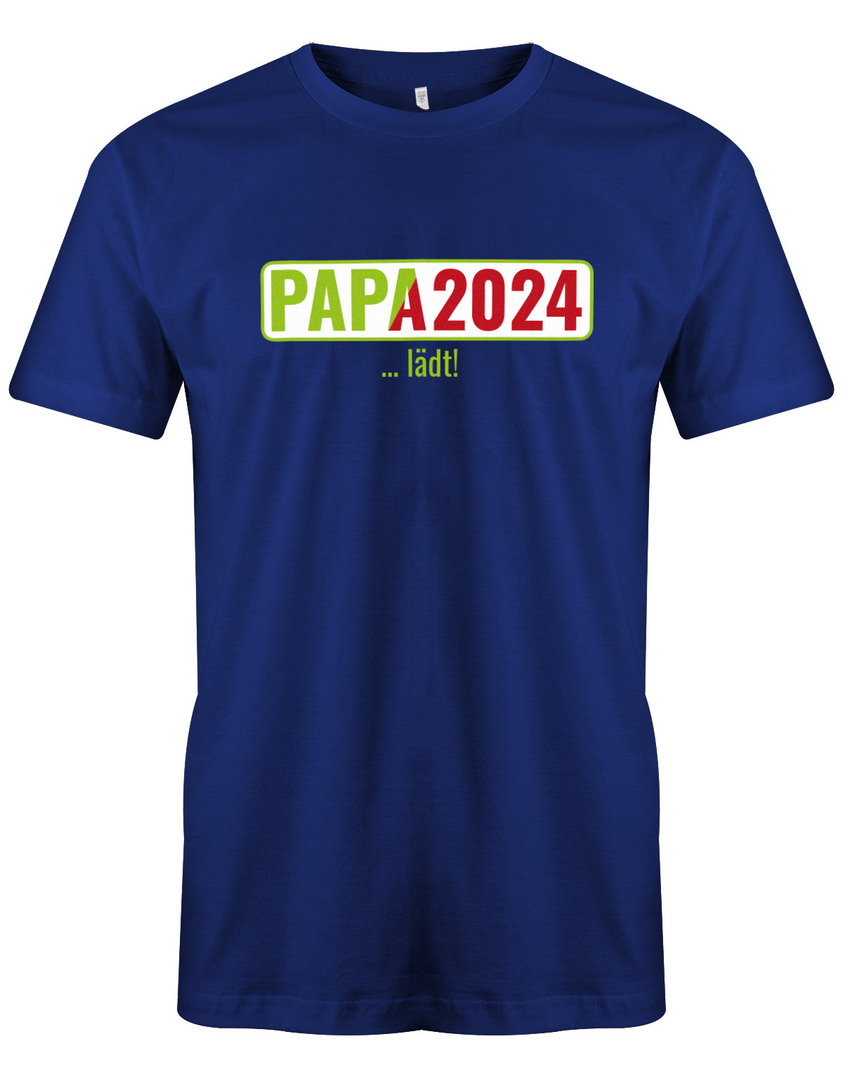 Papa 2024 lädt - loading - Werdender Papa Shirt Herren Royalblau