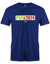 Papa 2024 lädt - loading - Werdender Papa Shirt Herren Royalblau