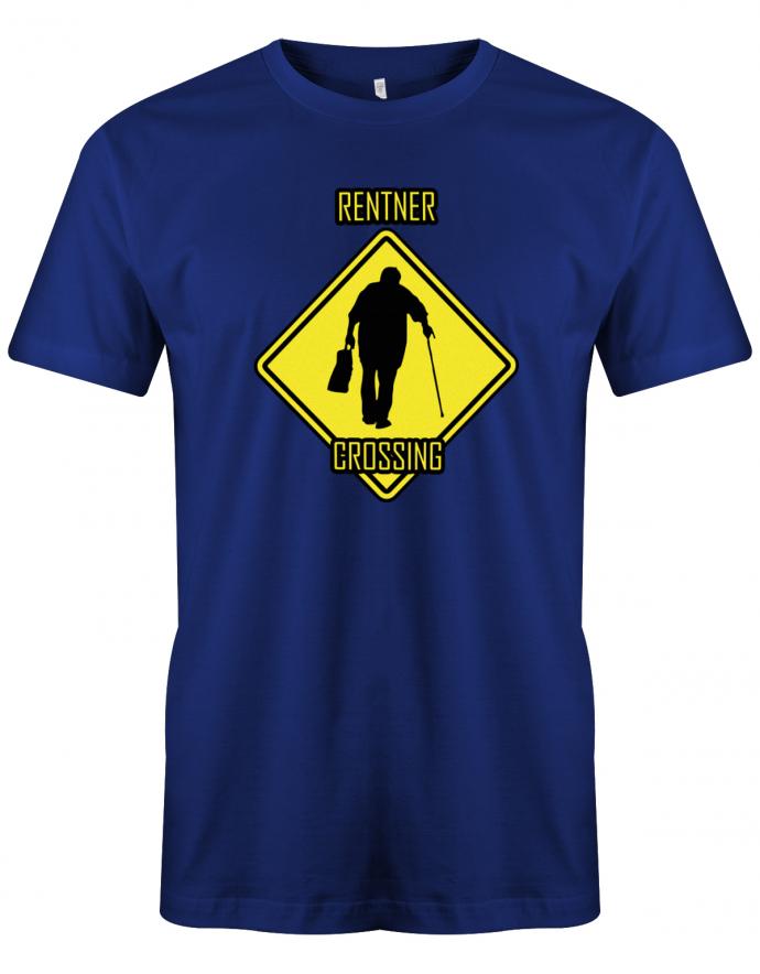 Rentner T-Shirt für Herren - Rentner Crossing Royalblau