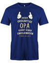 Opa Shirt personalisiert - Dieser großartige Opa gehört seinen Enkelkindern. Mit Namen der Enkel. Royalblau