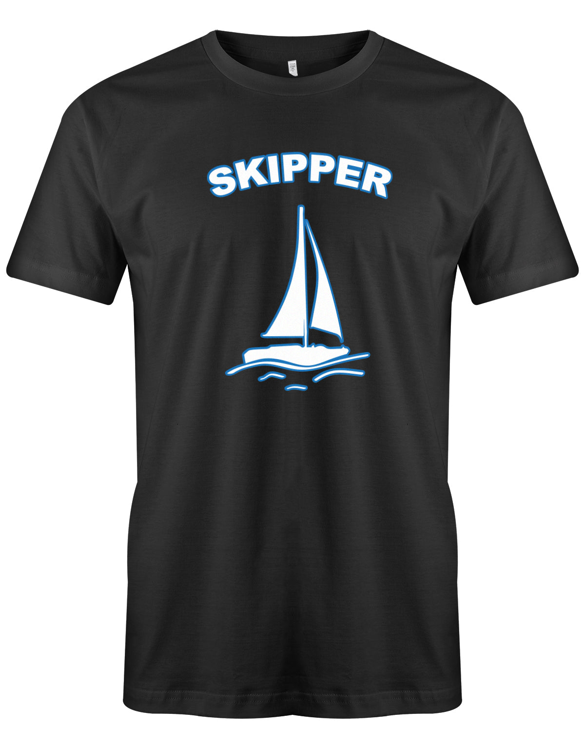 Skipper Segler - Segeln - Herren T-Shirt SChwarz
