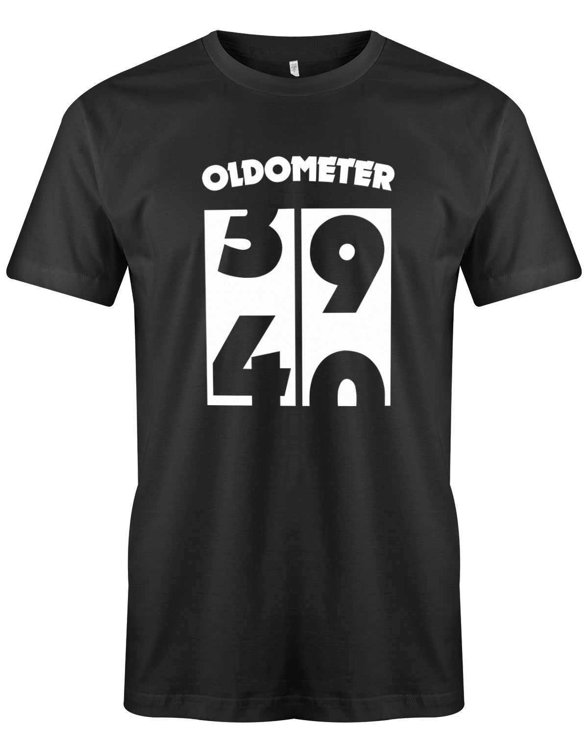 Oldometer von 39 zu 40 Jahre - T-Shirt 40 Geburtstag Männer - Jahrgang 1983 TShirt myShirtStore Schwarz