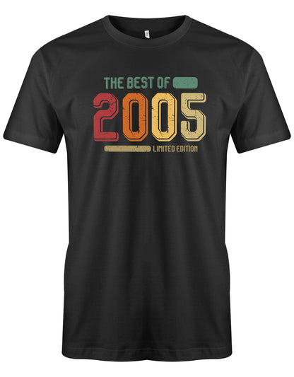 Cooles T-Shirt zum 18. Geburtstag für Jungen. Bedruckt mit: The best of 2005 - Limited Edition - Retro Vintage Style Das T Shirt 18 Geburtstag Junge Lustig ist ein tolles Geschenk für alle 18 Jährigen. Geschenk zum 18 geburtstag Jungen ✓ 2005 geburtstag Junge ✓ 18 Geburtstag tshirt ✓ shirt geburtstag 18 SChwarz