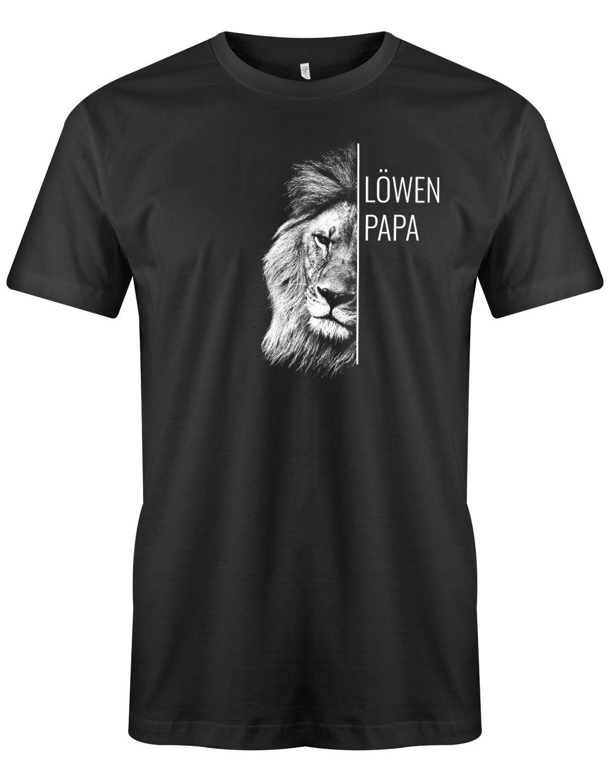 Löwen Papa Shirt Design - Löwenpapa Schwarz