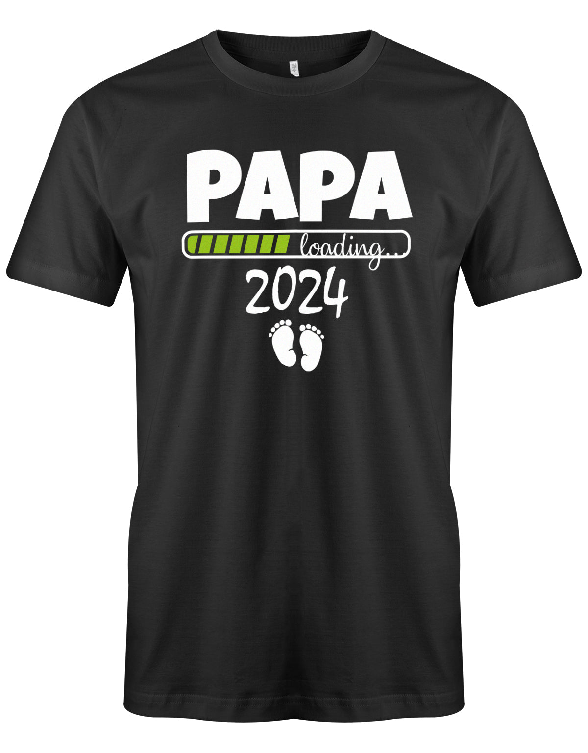 Papa Loading 2024 - Werdender Papa Shirt Herren Schwarz