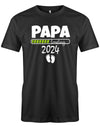Papa Loading 2024 - Werdender Papa Shirt Herren Schwarz