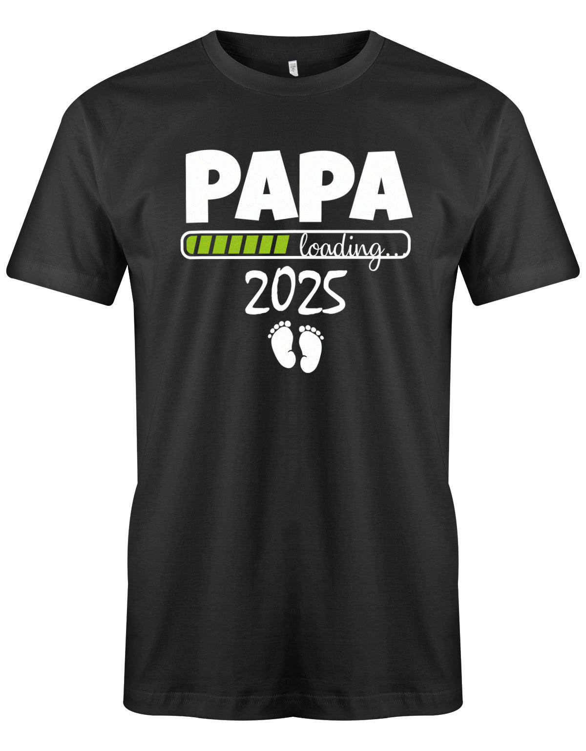 Papa Loading 2025 - Werdender Papa Shirt Herren Schwarz