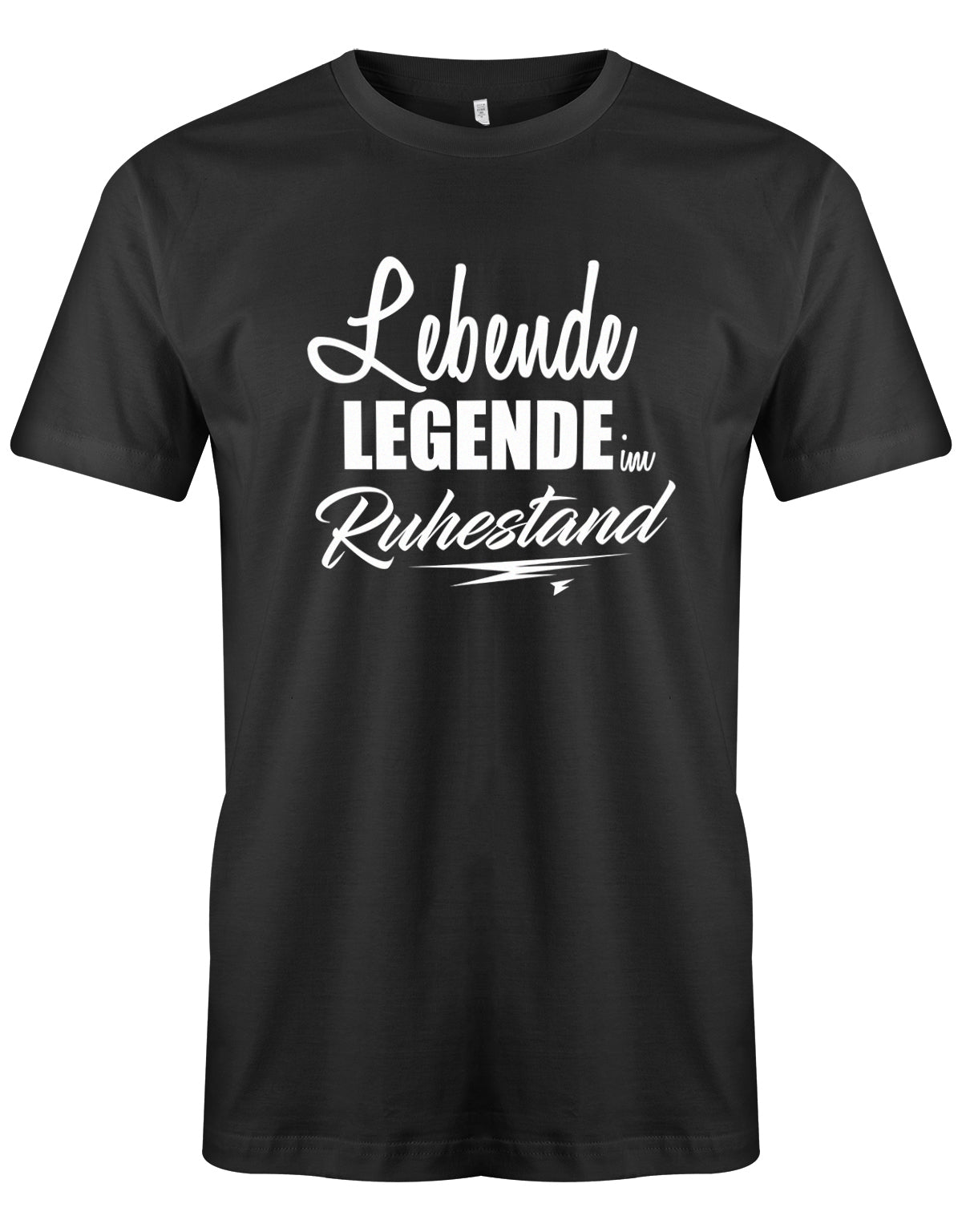 bedrucktes_t-shirt_shirt_mit_druck_lebende_legende_im_ruhestand_bedrucktes_tshirt_rente_rentner_Shirt_Spruch_lustiges_shirt_schwarz