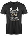 Opa Shirt personalisiert - Dieser großartige Opa gehört seinen Enkelkindern. Mit Namen der Enkel. Schwarz