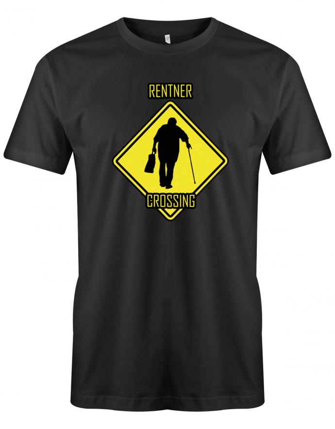 Rentner T-Shirt für Herren - Rentner Crossing Schwarz