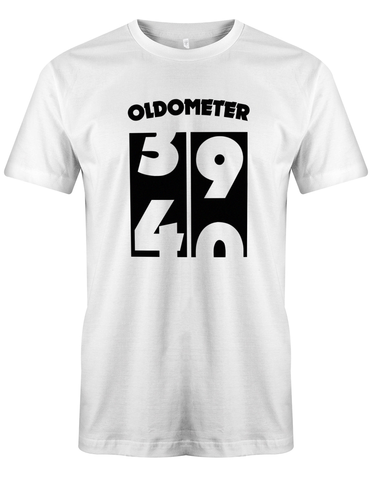 Oldometer von 39 zu 40 Jahre - T-Shirt 40 Geburtstag Männer - Jahrgang 1983 TShirt myShirtStore Weiss