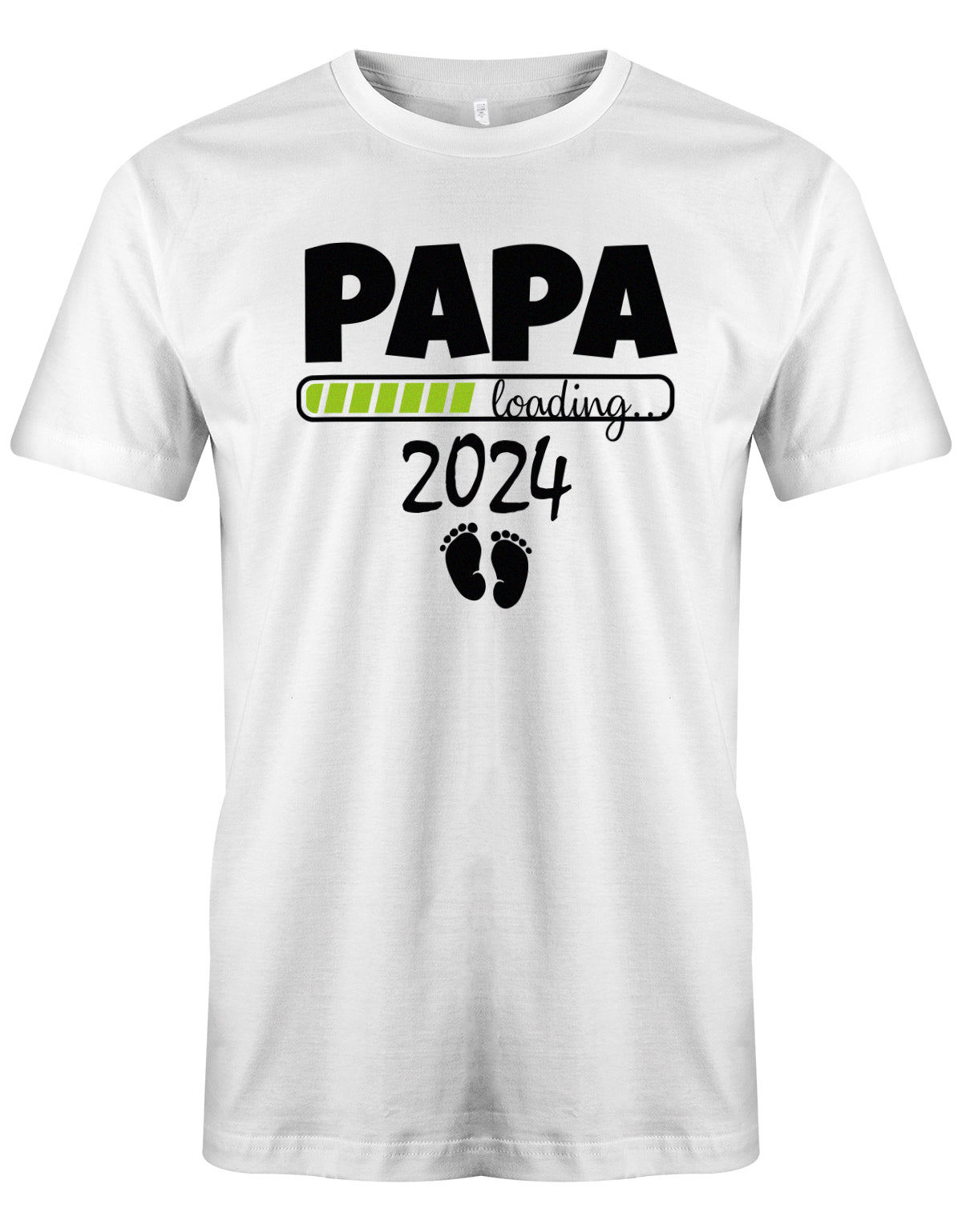 Papa Loading 2024 - Werdender Papa Shirt Herren Weiss