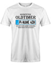 Geprüfter Oldtimer mit Stadt Name und 40H Kennzeichen - T-Shirt 40 Geburtstag Männer myShirtStore Weiss