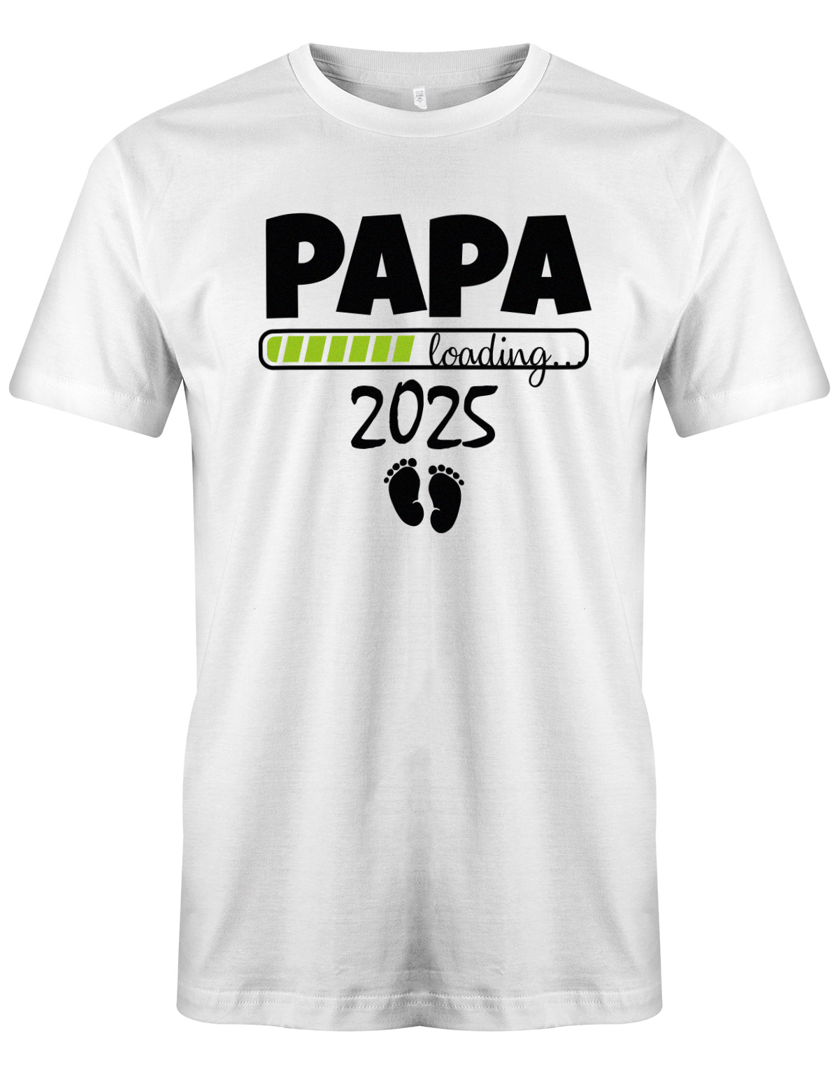 Papa Loading 2025 - Werdender Papa Shirt Herren Weiss