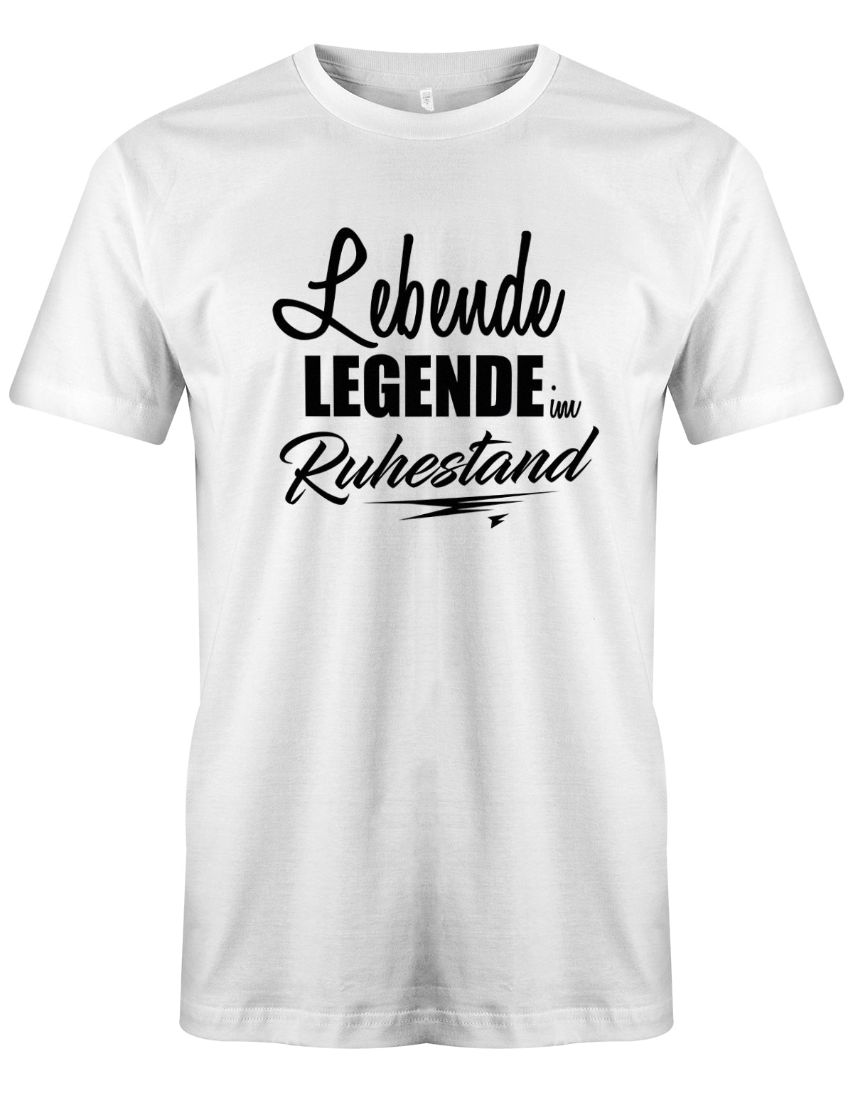 bedrucktes_t-shirt_shirt_mit_druck_lebende_legende_im_ruhestand_bedrucktes_tshirt_rente_rentner_Shirt_Spruch_lustiges_shirt_weiss