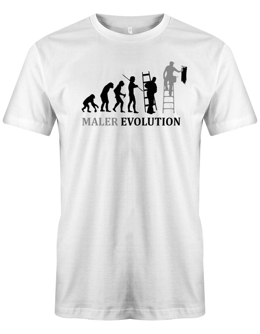 Maler und Lackierer Shirt - Maler Evolution Weiss