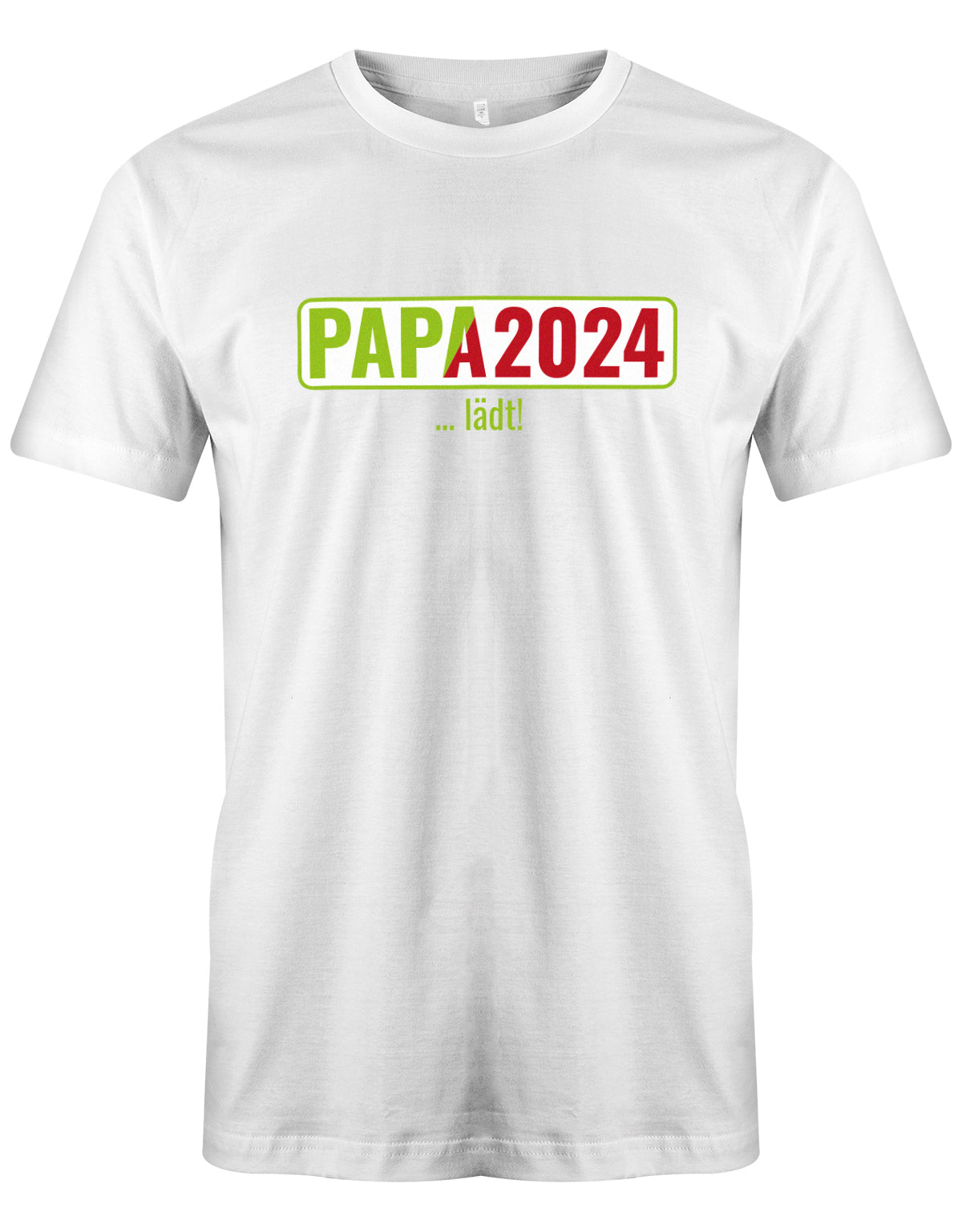Papa 2024 lädt - loading - Werdender Papa Shirt Herren Weiss