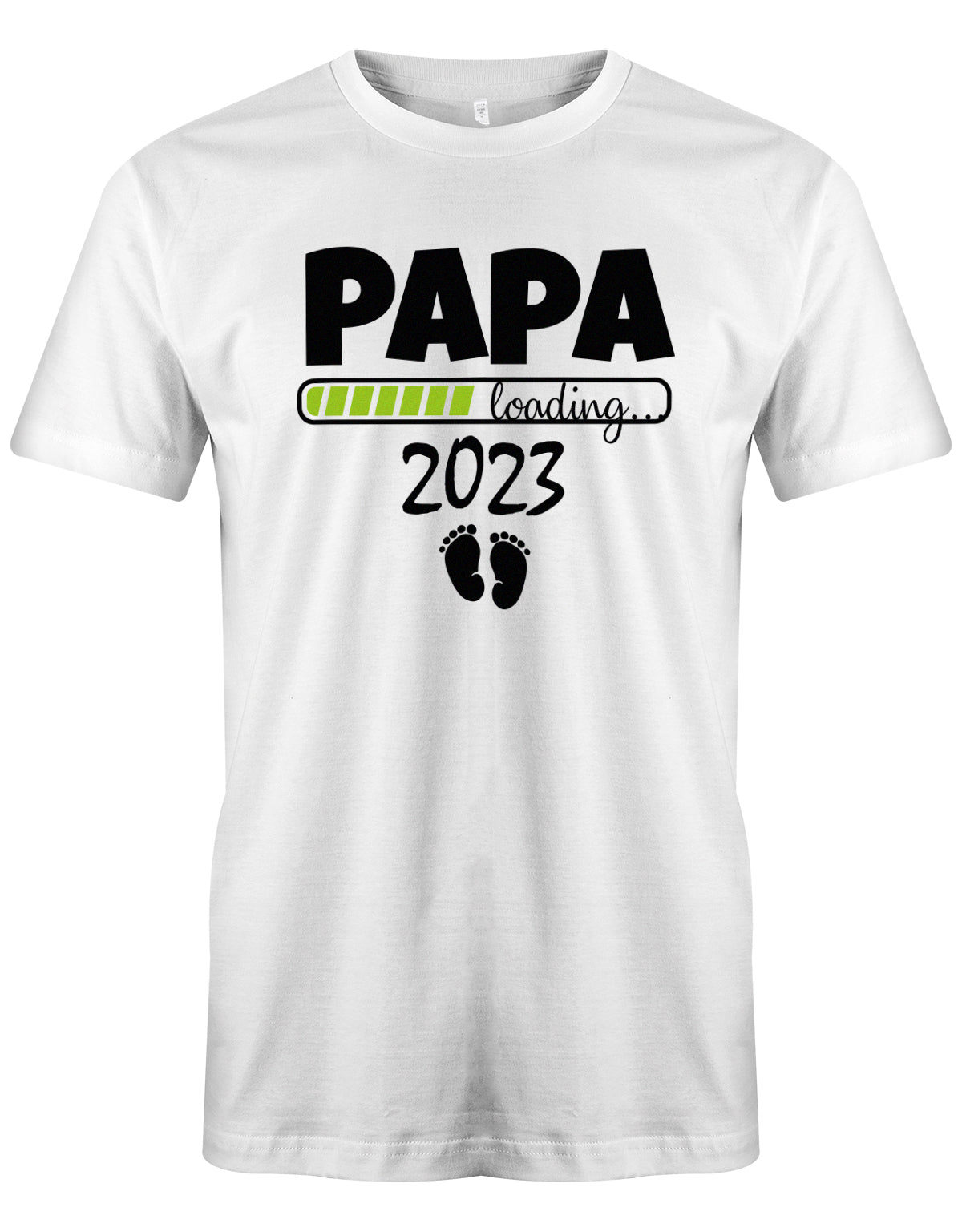 Papa loading 2023 - Geburt - Werdender Papa Shirt Herren Weiss