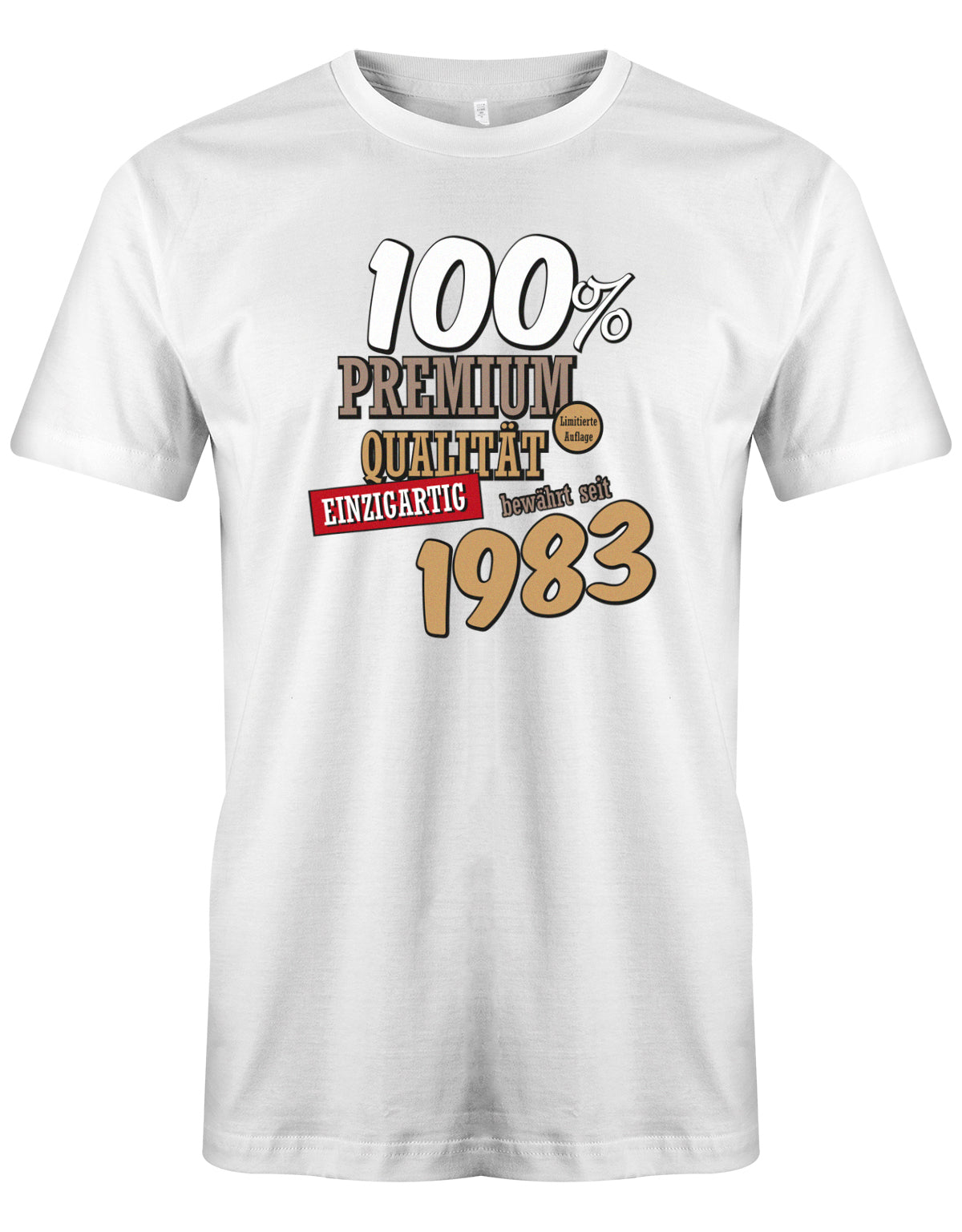 100 Prozent Premium Qualität seit 1983  - Jahrgang 1983 Geschenk Männer Shirt