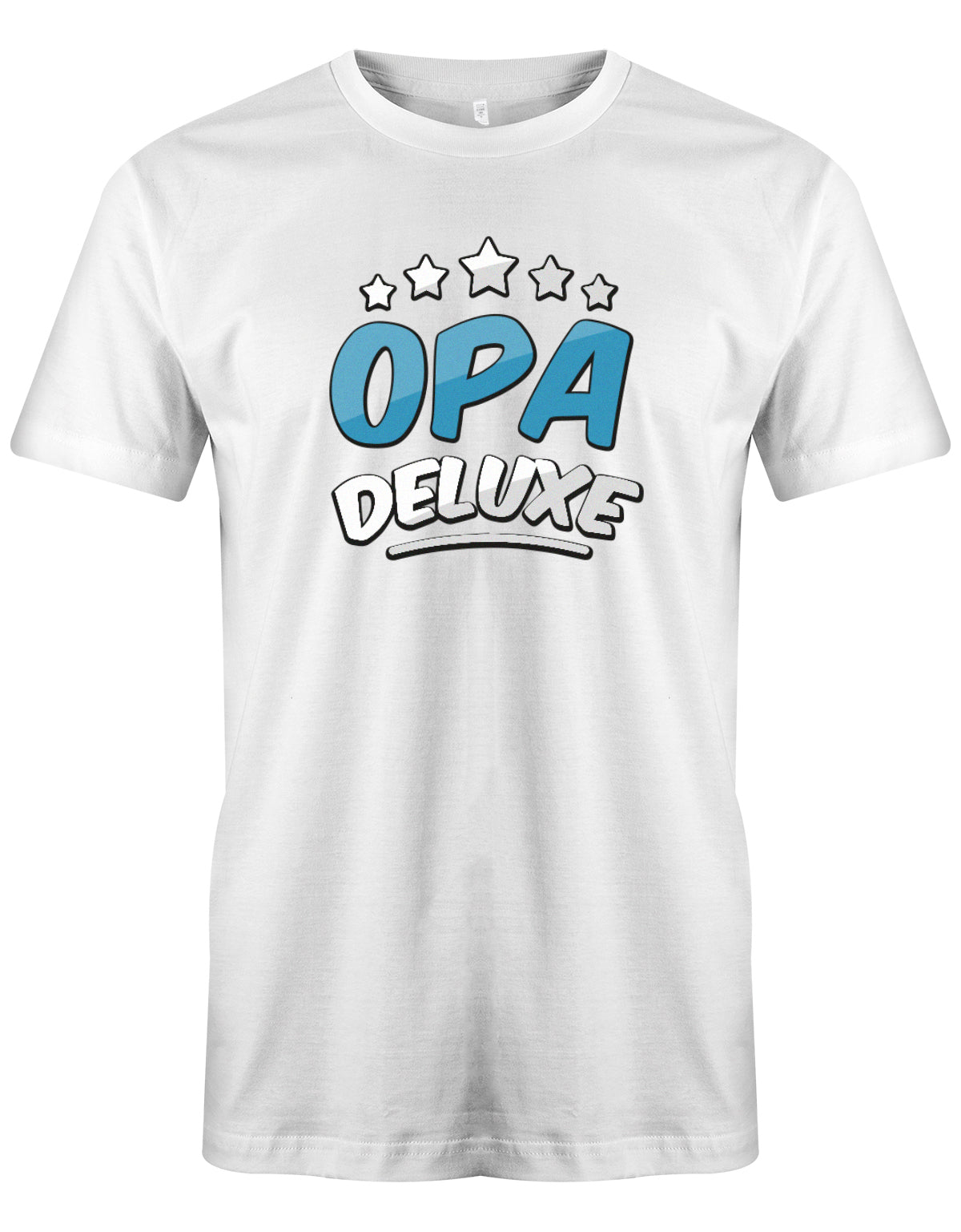 Opa T-Shirt – 5 Sterne Opa Deluxe. Weiss