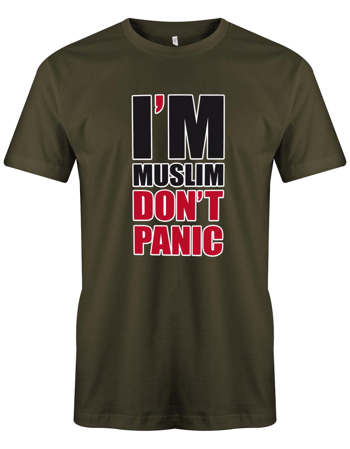 I´m muslim don´t panic - Herren T-Shirt Army