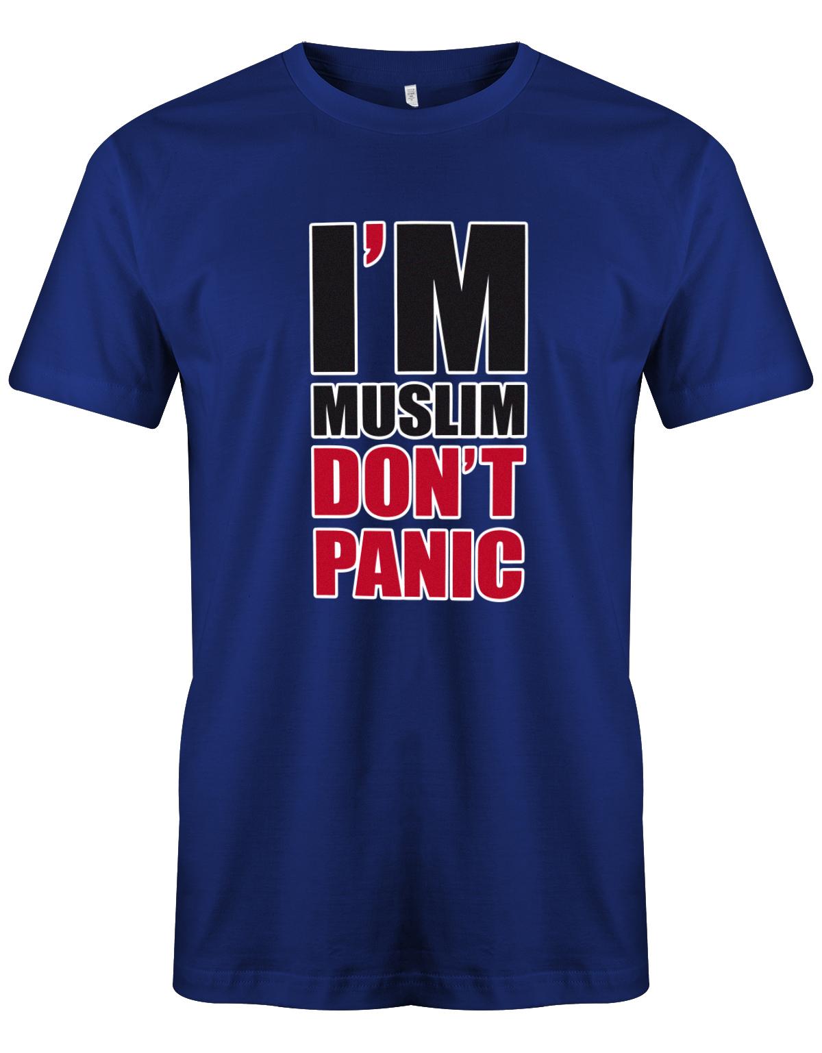 I´m muslim don´t panic - Herren T-Shirt Royalblau
