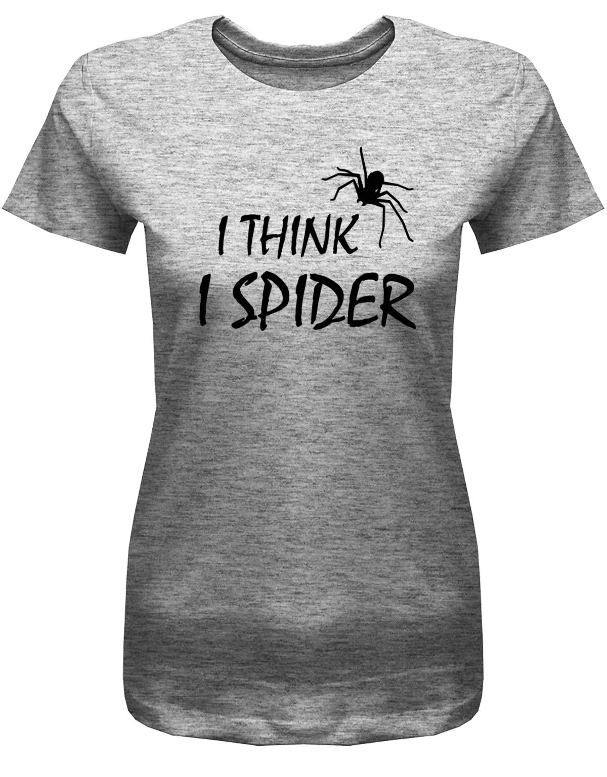 i-think-i-spider-damen-shirt-Grau