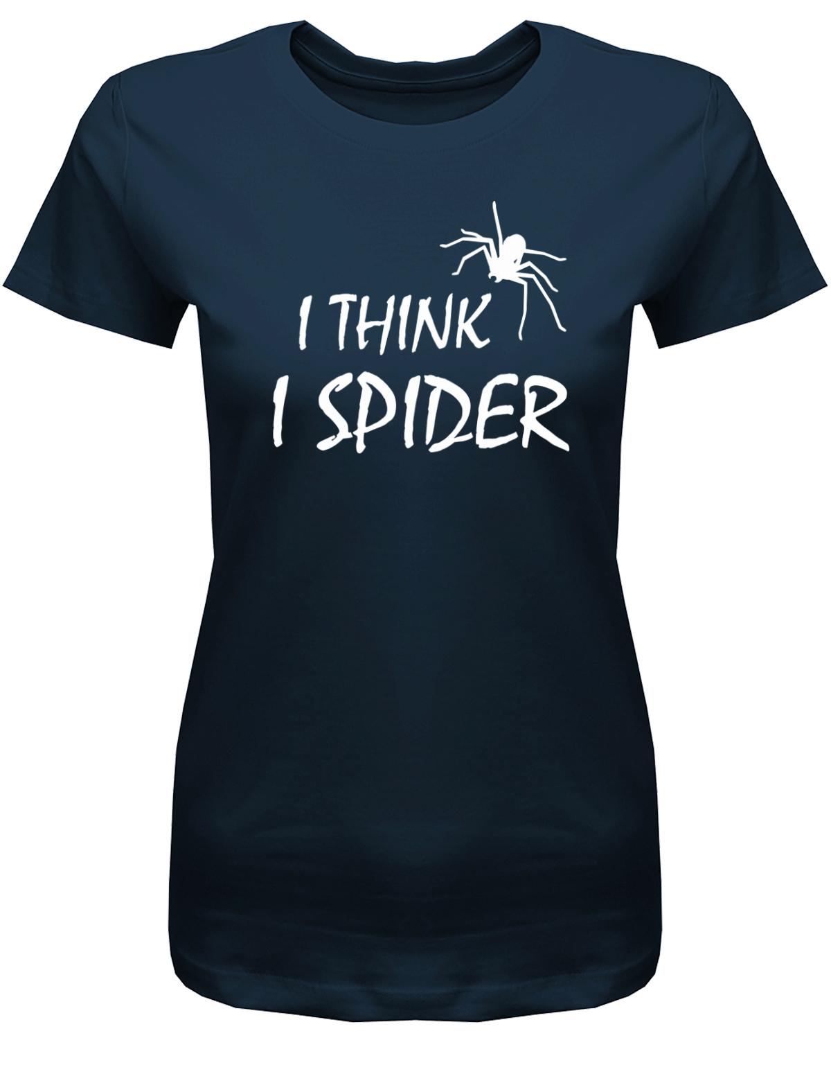 i-think-i-spider-damen-shirt-Navy