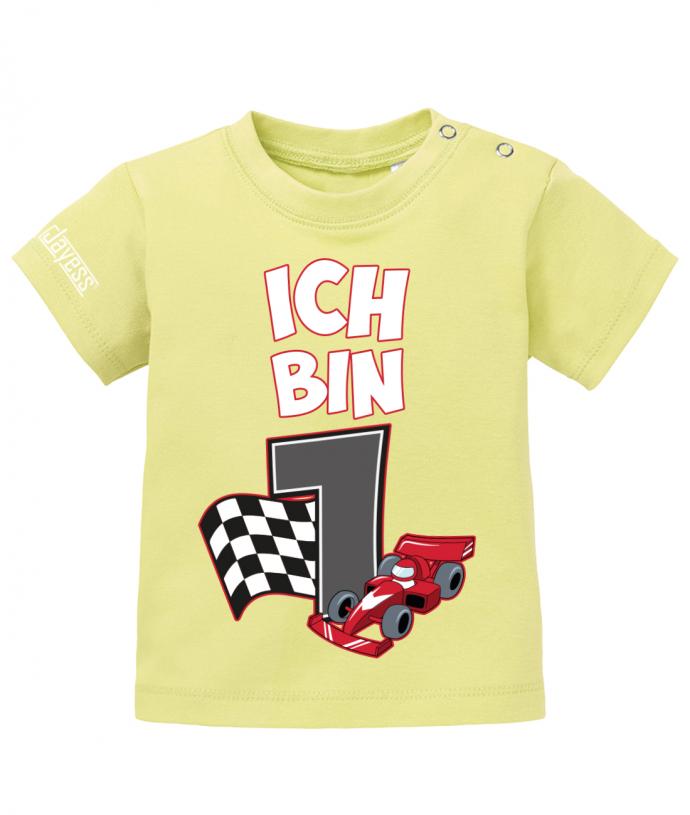 ich-bin-1-autorennen-baby-shirt-gelb