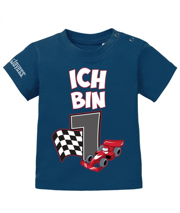 ich-bin-1-autorennen-baby-shirt-navy