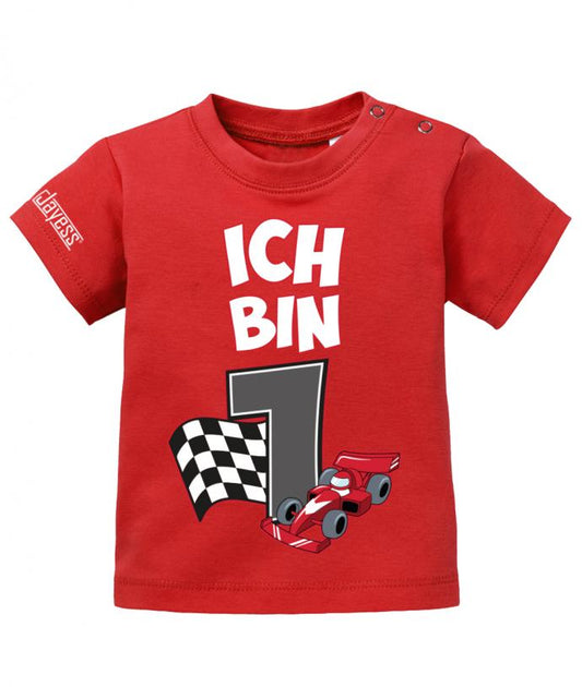 ich-bin-1-autorennen-baby-shirt-rot