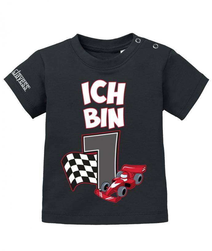 ich-bin-1-autorennen-baby-shirt-schwarz