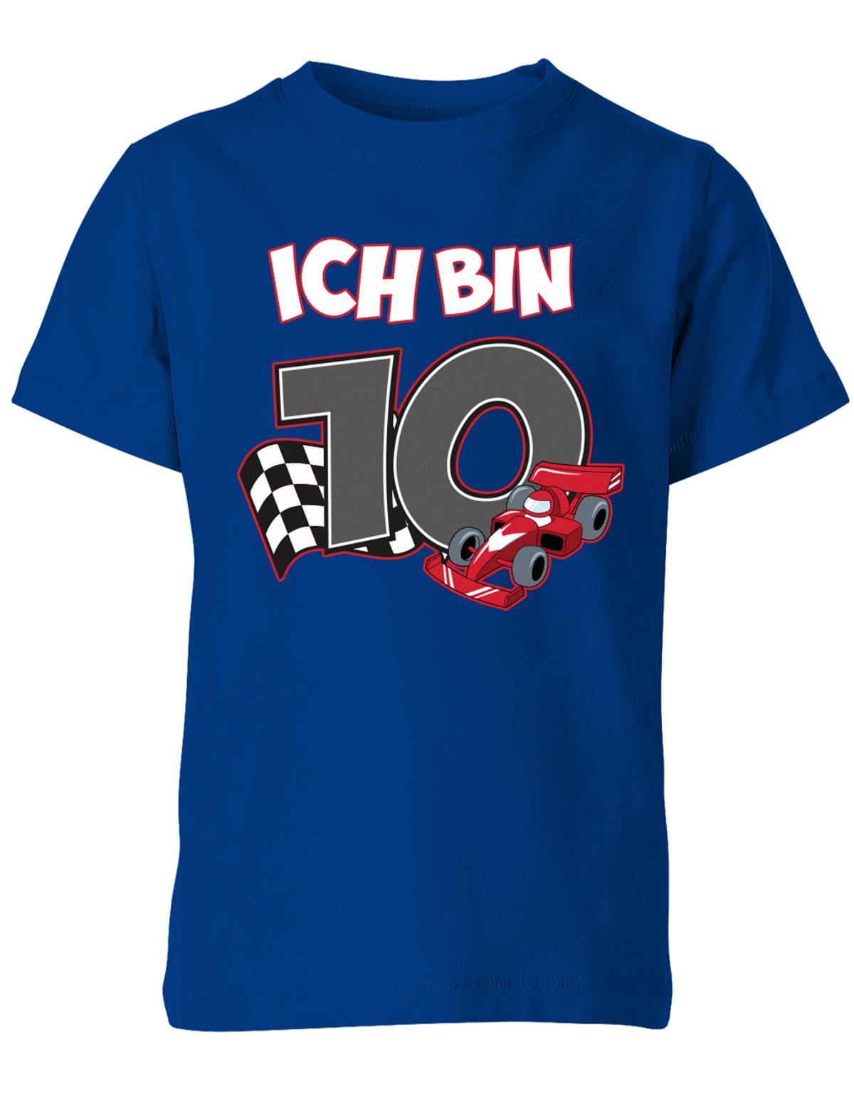 ich-bin-10-autorennen-rennwagen-geburtstag-rennfahrer-kinder-shirt-royalblau