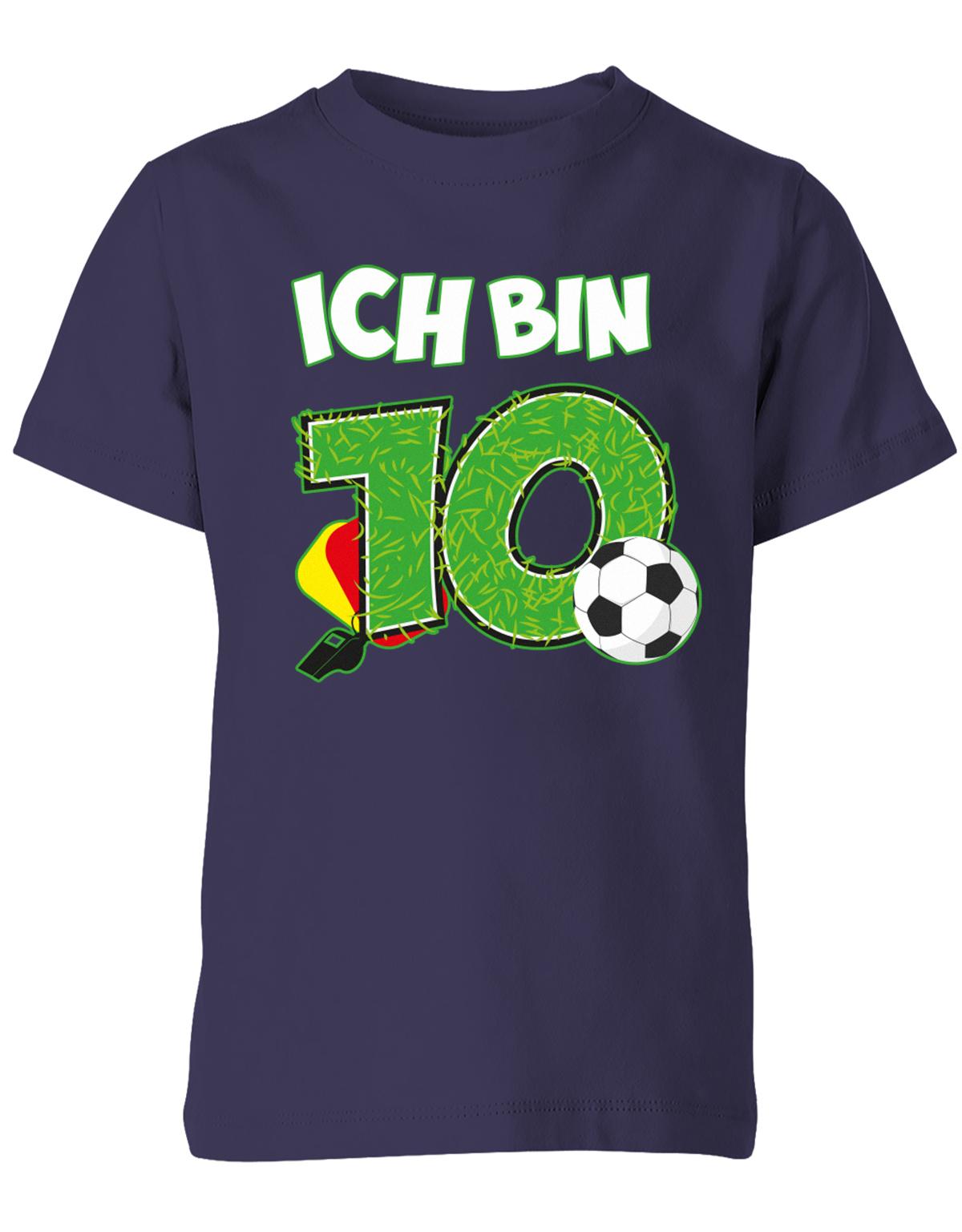 ich-bin-10-fussball-rote-gelbe-karte-geburtstag-fussballer-shirt-kinder-shirt-navy