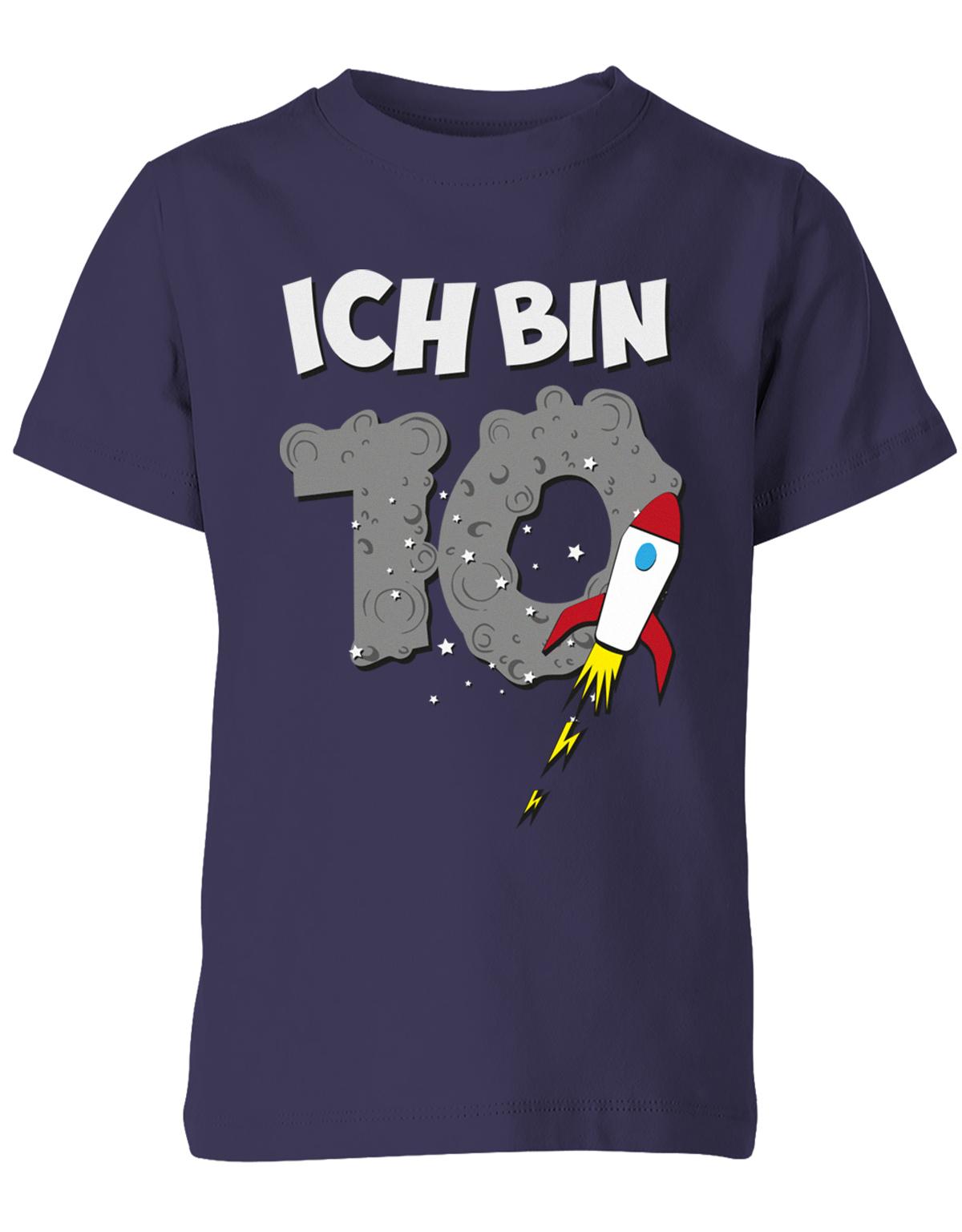 ich-bin-10-weltraum-rakete-planet-geburtstag-kinder-shirt-navy
