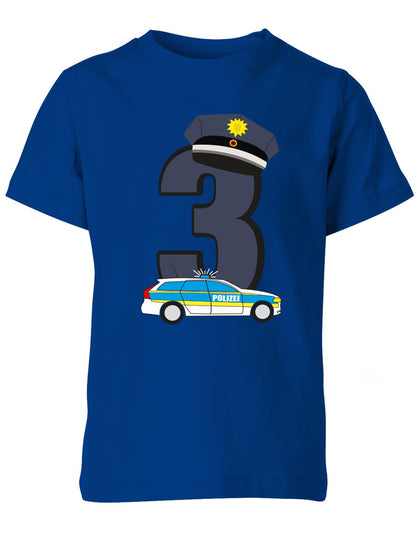 ich-bin-3-polizei-geburtstag-kinder-shirt-royalblau
