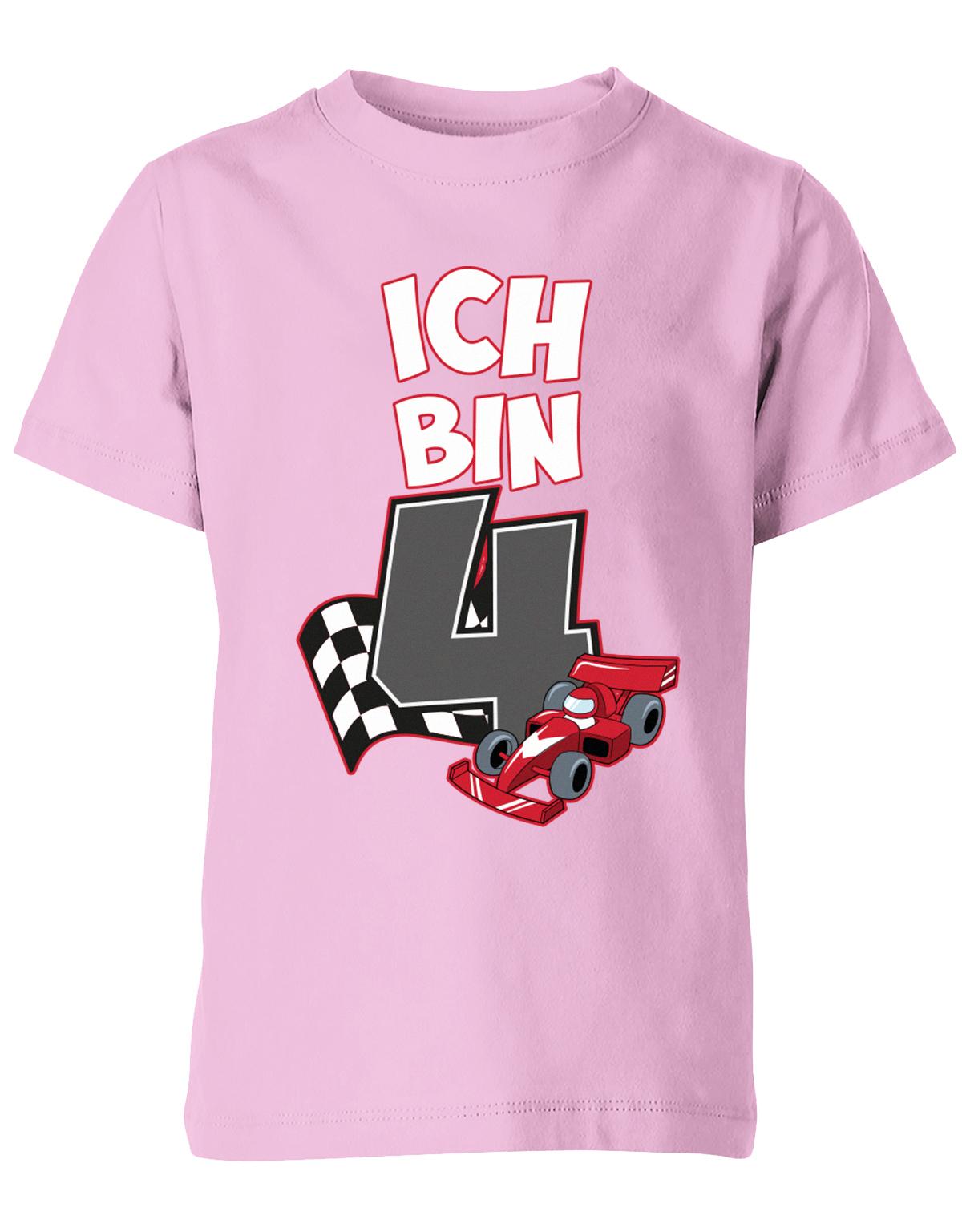 ich-bin-4-autorennen-rennwagen-geburtstag-rennfahrer-kinder-shirt-rosa