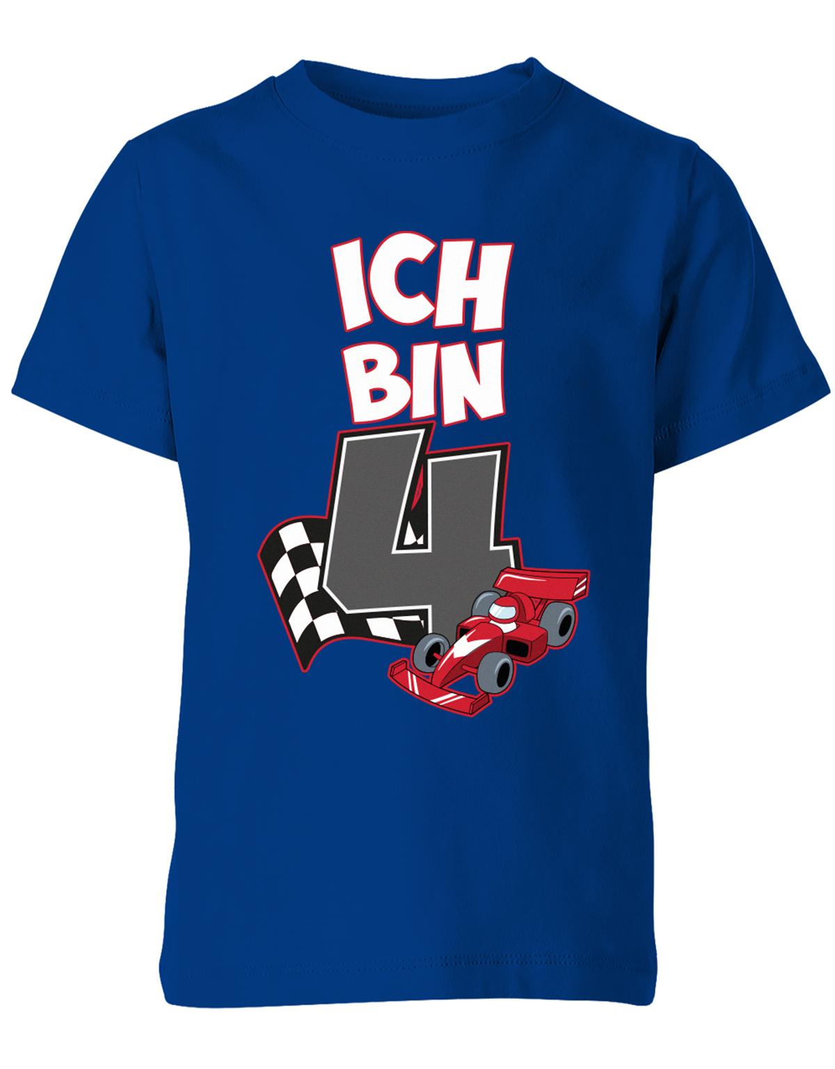 ich-bin-4-autorennen-rennwagen-geburtstag-rennfahrer-kinder-shirt-royalblau