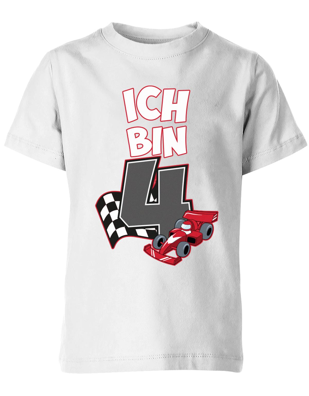 ich-bin-4-autorennen-rennwagen-geburtstag-rennfahrer-kinder-shirt-weiss